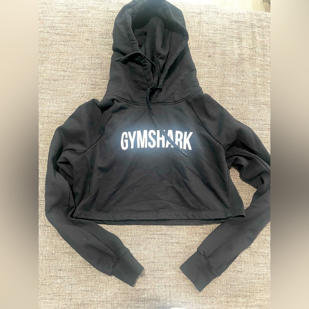 Gymshark cropped black hoodie